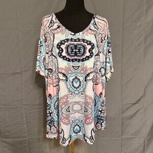 BEAUTIFUL Colorful Blouse Size 28W